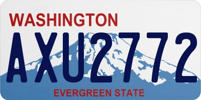 WA license plate AXU2772