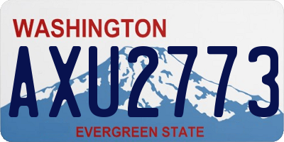 WA license plate AXU2773