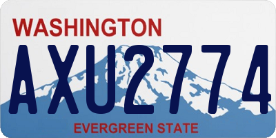 WA license plate AXU2774