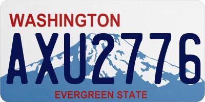 WA license plate AXU2776