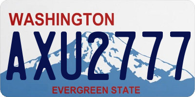 WA license plate AXU2777