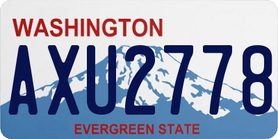 WA license plate AXU2778