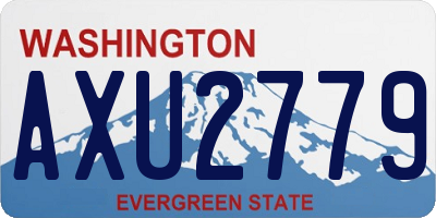 WA license plate AXU2779