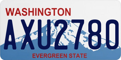 WA license plate AXU2780