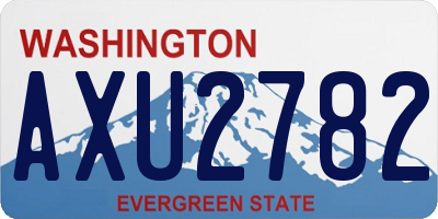 WA license plate AXU2782
