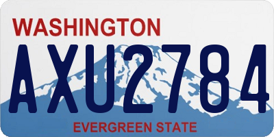WA license plate AXU2784