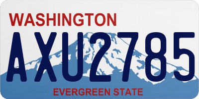 WA license plate AXU2785