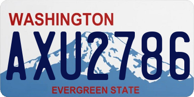 WA license plate AXU2786
