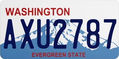 WA license plate AXU2787