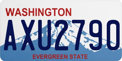 WA license plate AXU2790