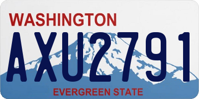 WA license plate AXU2791
