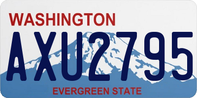WA license plate AXU2795