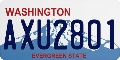 WA license plate AXU2801