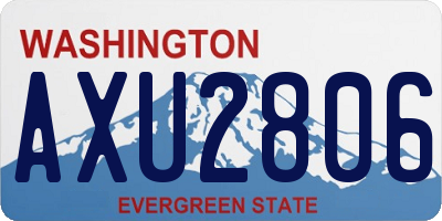 WA license plate AXU2806