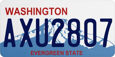 WA license plate AXU2807