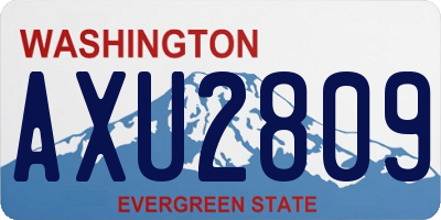 WA license plate AXU2809