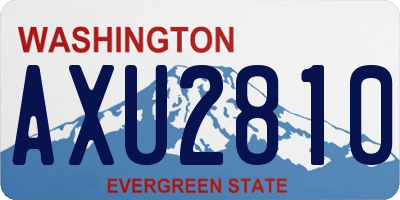 WA license plate AXU2810