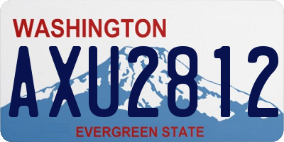 WA license plate AXU2812