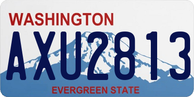 WA license plate AXU2813