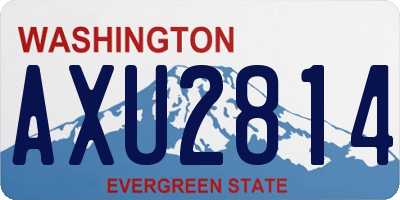 WA license plate AXU2814