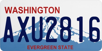 WA license plate AXU2816