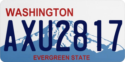 WA license plate AXU2817