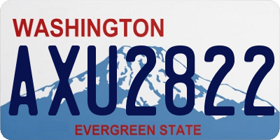 WA license plate AXU2822