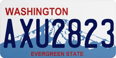 WA license plate AXU2823