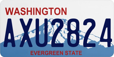 WA license plate AXU2824