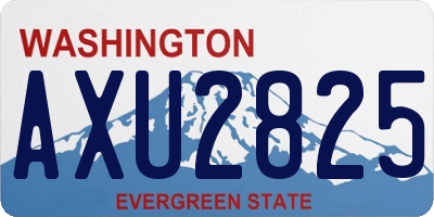 WA license plate AXU2825