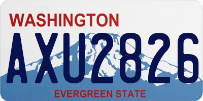 WA license plate AXU2826