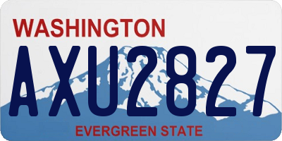 WA license plate AXU2827