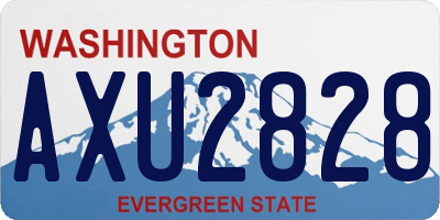 WA license plate AXU2828