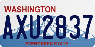 WA license plate AXU2837
