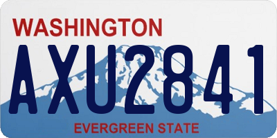 WA license plate AXU2841