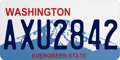 WA license plate AXU2842