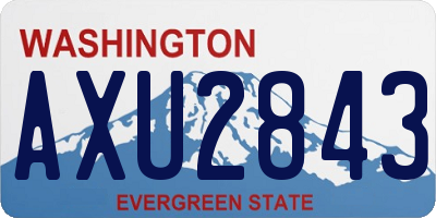 WA license plate AXU2843