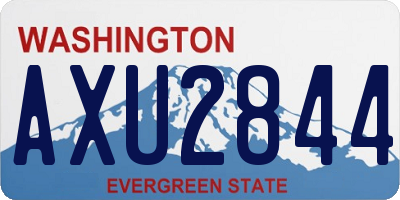 WA license plate AXU2844