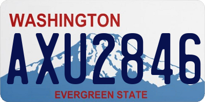 WA license plate AXU2846