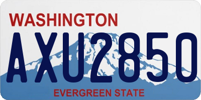 WA license plate AXU2850