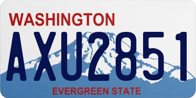 WA license plate AXU2851