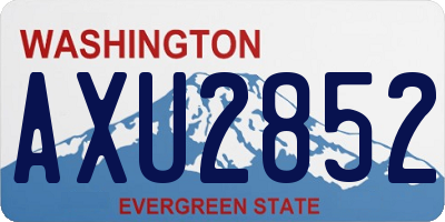 WA license plate AXU2852