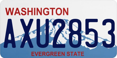 WA license plate AXU2853