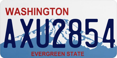 WA license plate AXU2854