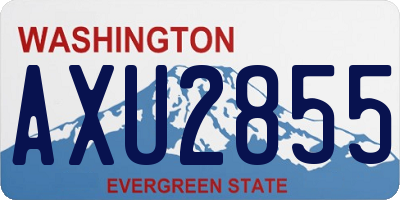 WA license plate AXU2855