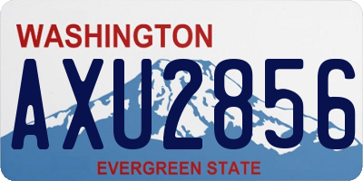 WA license plate AXU2856