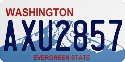 WA license plate AXU2857