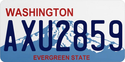 WA license plate AXU2859