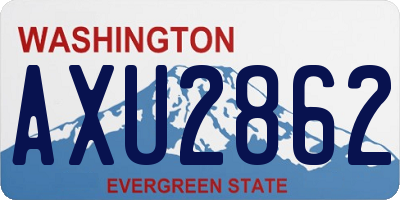 WA license plate AXU2862