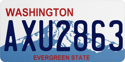 WA license plate AXU2863